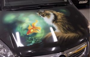 Винилография на капот Opel Zafira