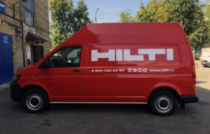 Брендирование VW Multivan для компании Hilti