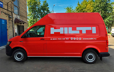 Брендирование VW Multivan для компании Hilti