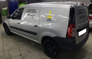 Брендирование Lada Largus для компании Альфа