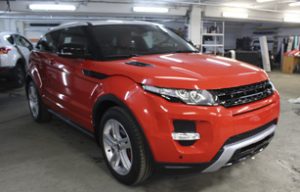 Полная оклейка Evoque в оранжевый глянец KPMF
