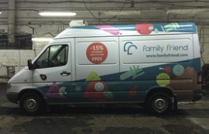 Брендирование Mercedes-Benz Sprinter для компании Family Friend