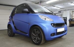 Полная оклейка Smart ForTwo пленкой Arlon Blue Aluminum