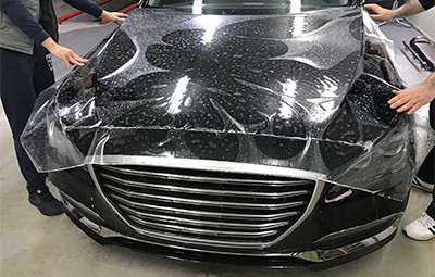 Оклейка передней части Hyundai Genesis в полиуретан