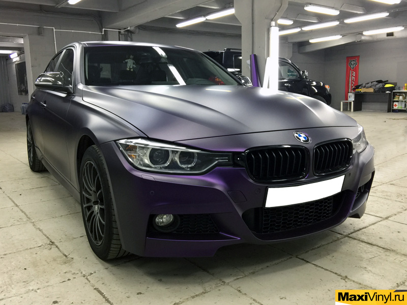 BMW f30 серая в матовой пленке