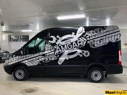 Брендирование Ford Transit для компании AMGAR