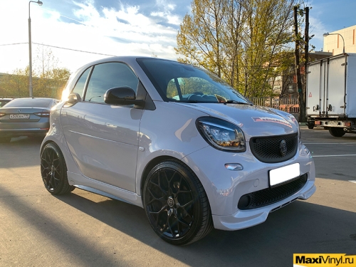 Полная оклейка Smart Fortwo в серый глянец