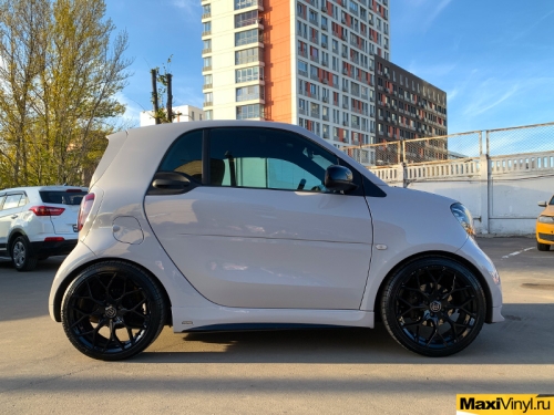 Полная оклейка Smart Fortwo в серый глянец