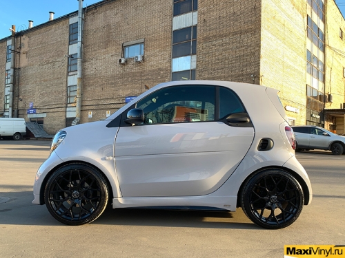 Полная оклейка Smart Fortwo в серый глянец