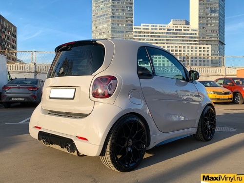 Полная оклейка Smart Fortwo в серый глянец