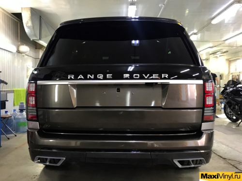 Оклейка верха Range Rover Vogue в черный глянец