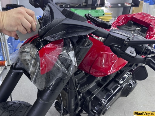 Оклейка Harley-Davidson FXDR Box39 полиуретановой пленкой