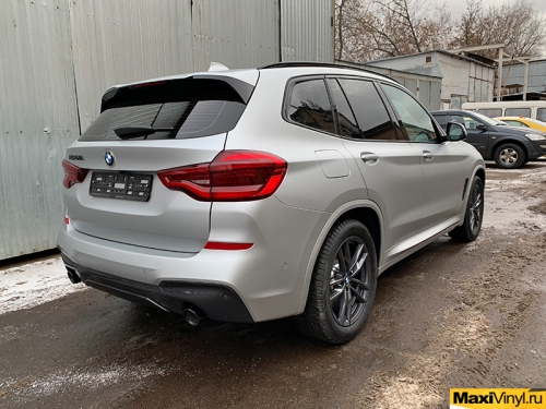 Полная оклейка BMW X3 в прозрачный мат