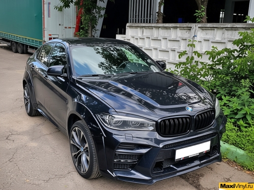 Оклейка BMW X6 F16 в серый матовый металлик