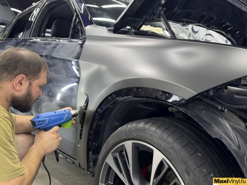 Оклейка BMW X6 F16 в серый матовый металлик