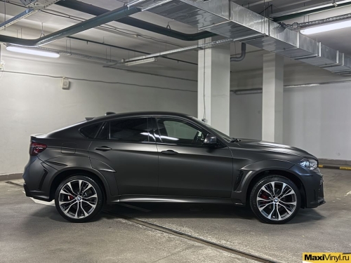 Оклейка BMW X6 F16 в серый матовый металлик