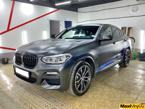 Полная оклейка BMW X4 в матовый полиуретан