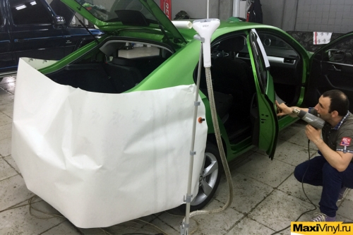 Полная оклейка прозрачной матовой пленкой Skoda Rapid