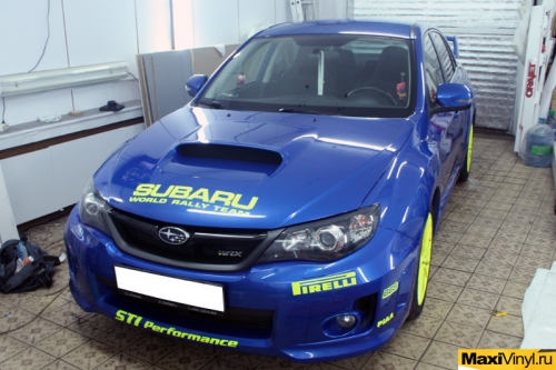 Изготовление наклеек Subaru World Rally Team для Impreza WRX STI