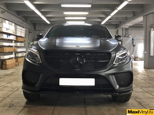 Оклейка прозрачным матовым полиуретаном GLE Coupe + антихром