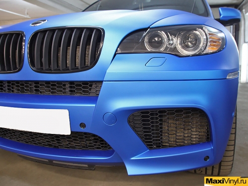 Полная оклейка пленкой Arlon Blue Aluminium автомобиля BMW X5 