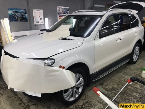 Полная оклейка Haval H8 в белый перламутр