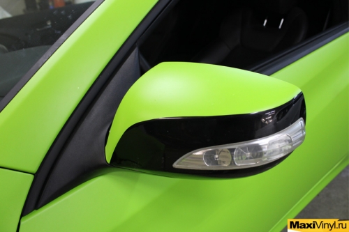 Полная оклейка Hyundai Coupe салатовой пленкой