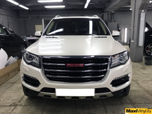 Полная оклейка Haval H8 в белый перламутр