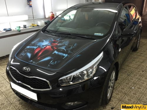 Винилография на капот KIA CEED