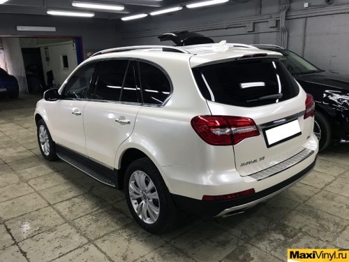 Полная оклейка Haval H8 в белый перламутр