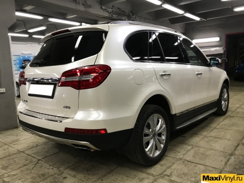 Полная оклейка Haval H8 в белый перламутр