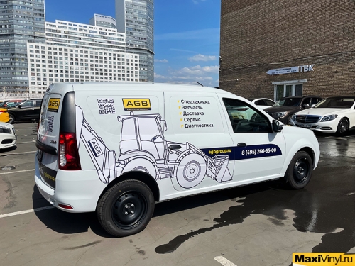Брендирование Lada Largus для компании AGB