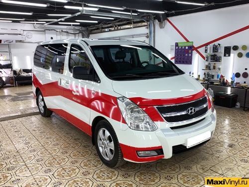 Брендирование Hyundai H1 для компании Медиа-трест