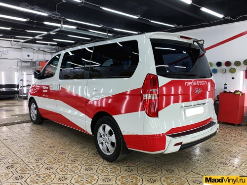 Брендирование Hyundai H1 для компании Медиа-трест