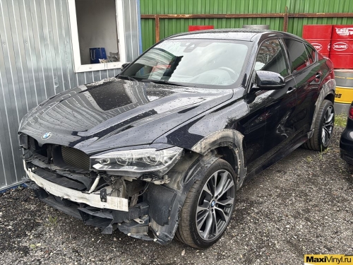 Оклейка BMW X6 F16 в серый матовый металлик