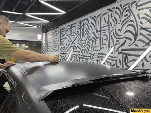 Оклейка BMW X6 F16 в серый матовый металлик