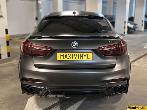 Оклейка BMW X6 F16 в серый матовый металлик