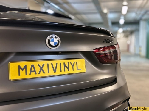 Оклейка BMW X6 F16 в серый матовый металлик