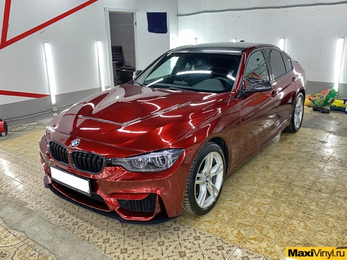 Полная оклейка BMW F30 в Supreme Red