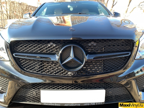 Полная оклейка Mercedes-Benz GLE Coupe в полиуретан + антихром 