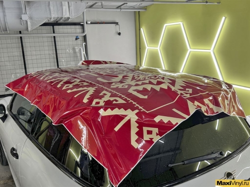 Оклейка крыши Mini Cooper