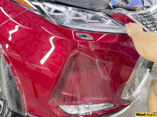 Оклейка зон риска Lexus RX300 прозрачным глянцевым полиуретаном