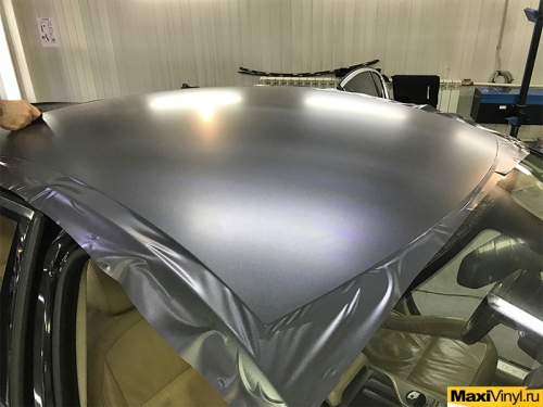 Полная оклейка Jaguar XF в серый матовый металлик