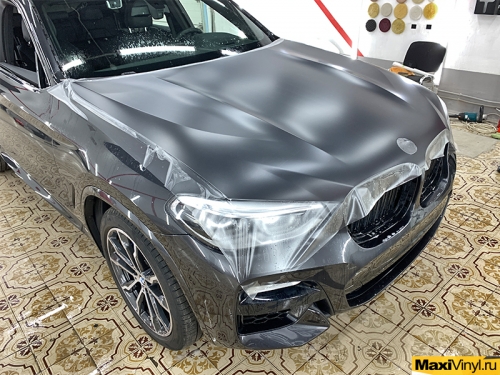 Полная оклейка BMW X4 в матовый полиуретан